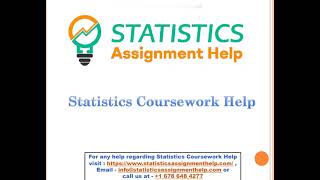 Statistics Coursework Help