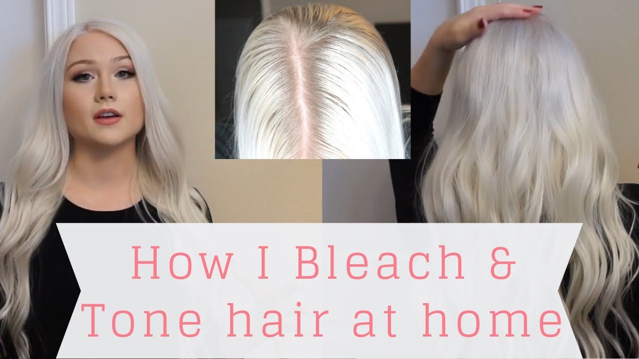 DIY: HOW I BLEACH & TONE MY HAIR AT HOME | PLATINUM BLONDE - YouTube