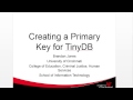 Create a PrimaryKey for TinyDb in AppInventor