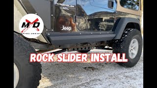 Marked Designs Rock Slider Install for 97-06 Jeep TJ in 7 minutes!