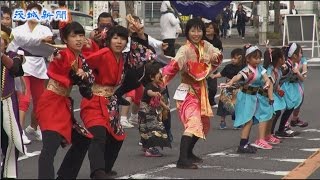 三世代の踊り、ステージで躍動    結城で「祭りゆうき」