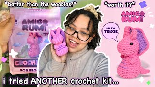 i tried ANOTHER crochet kit.. WORTH IT for beginners? BETTER than the WOOBLES? review ♡ amigo rumi