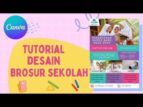 CARA MEMBUAT BROSUR PPDB SEKOLAH DI CANVA | MUDAH DAN CEPAT - YouTube