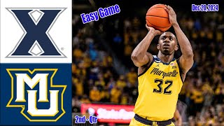 Xavier Musketeers Vs Marquette Golden  Game Highlights 2nd | Dec 20,2024 Men's College Basketball