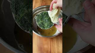 How to prepare frozen spinach for Greek Spinach Pie or Spanakopita