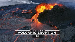 Volcanic Eruption in Iceland 🇮🇸 by Drone in 4K 60FPS