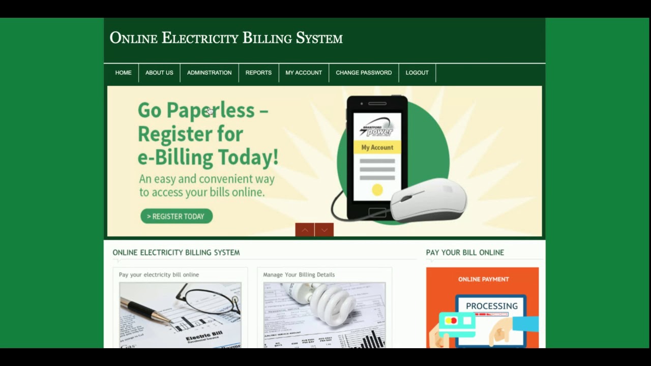 Electricity Billing System | PHP And MySQL Project Source Code | PHP ...