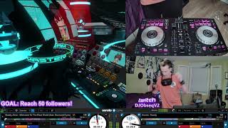 DJing in VRChat + club volt lights at the same time!