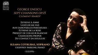 ILEANA COTRUBAS - 7 Chansons de Clément Marot, Op.15 -  LONDON 12.12.1976 (AUDIO RARITY)