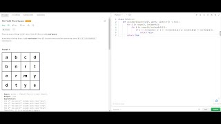 Google Interview Question - Valid Word Square- Leetcode 422- Python