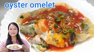 cara membuat oyster omelet dan sauce nya || makanan khas taiwan