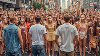 3 caras acabam em um mundo onde vivem 7 bilhões de mulheres e precisam seguir suas ordens