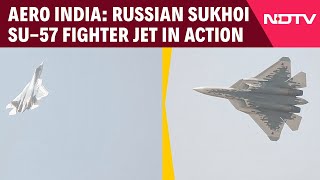 Aero Show 2025 | Russian Sukhoi Su-57 Fighter Jet In Action In Bengaluru