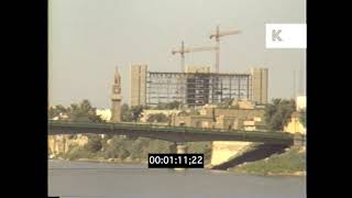 1980s Baghdad, Iraq, River Tigris, Boats Sailing Down River