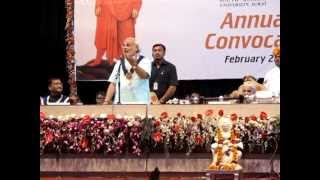 43rd VNSGU convocation ceremony Gujarat's CM's motivating speach