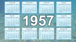 1957 Calendar