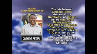 Clement Peters ~ Medium Obituary-