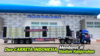 Jadi pusat perhatian,,pertama kalinya Duo Carreta Indonesia Mejeng di Stadion Kanjuruhan