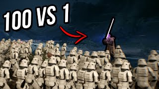 100 Stormtroopers vs 1 Jedi | Jedi Fallen Order