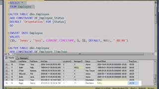SQL 2012 Default Constraints Lab 1.3