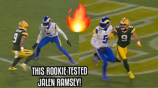 ‘Rookie’ Christian Watson TESTED Jalen Ramsey 😳 (WR Vs CB) Rams Vs Packers highlights