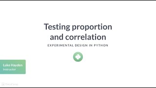 Python Tutorial: Testing proportion and correlation