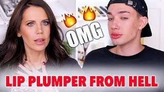 🔥MOST PAINFUL LIP PLUMPER EVER  ft. JAMES CHARLES!!! 🔥