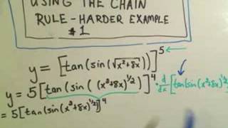 Using the Chain Rule - Harder Example #1