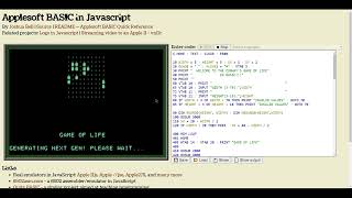 John Conway's Game of Life in Applesoft BASIC