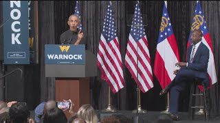 Former President Obama campaigns for Sen. Raphael Warnock in Atlanta