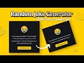 Build a Random Joke Generator with HTML, CSS & JavaScript | Beginner JavaScript Project