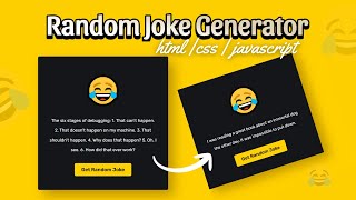 Build a Random Joke Generator with HTML, CSS & JavaScript | Beginner JavaScript Project