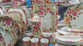 melamine yellow 111pc RS.5000 only dinner set price change 4000 fixed price 1/5/2021 price change