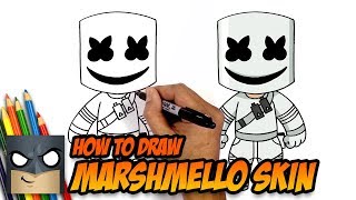 How to Draw Fortnite | Marshmello Skin | Step-by-Step