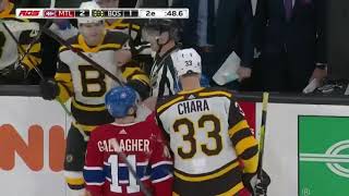 Max Domi vs Jake DeBrusk Fight - Montreal Canadiens vs Boston Bruins - January 14th 2019