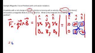 AP Physics 2 Honors - Sample Mag Force with unit vector notation Prob