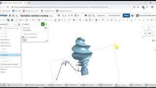 Variable section sweep in Onshape