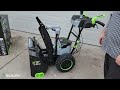 unboxing the ego power 24 in. self propelled 2 stage xp snow blower with peak power.