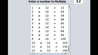 Java Multiplication Timetable Tutorial Using For Loop