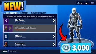 How To Use The NEW Refund System in FORTNITE! Refund ANY Skin for FREE V-BUCKS! (Fortnite Tutorial)