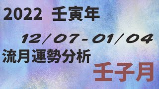 【好運愛上你】2022/12/07-01/4流月運勢｜十二月運勢｜未來一個月運勢｜感情｜工作｜壬寅年壬子月流月運勢｜運勢分析｜十天干｜生肖｜#八字 #運勢預測 #流月