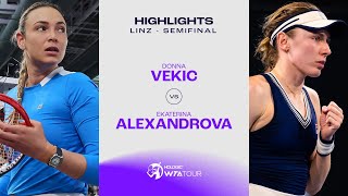 Donna Vekic vs. Ekaterina Alexandrova | 2024 Linz Semifinal | WTA Match Highlights