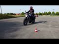 slalom schrittgeschwindigkeit fahrschule mit suzuki sv 650 wasmitmotorrad