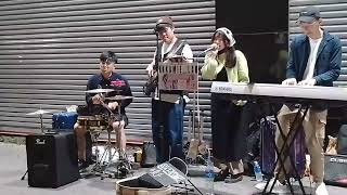 跑步機上-娛樂人生-派對動物-一格格-屈機 (Kamie+Kenson+Coby+Jason) Cover @尖沙咀碼頭 Busking 2023.03.18