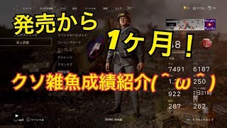 【WW2】発売から1ヶ月！成績紹介！