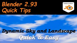 Blender 2.93 Quick Tips Creating A Dynamic Sky Eevee Render And Landscape | Sky Addon Tutorial