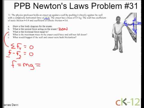 Newton's Law Problem - YouTube