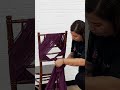 check out this video for a quick angle chair sash tie design ✨ ⁠ youtubeshorts diy wedding