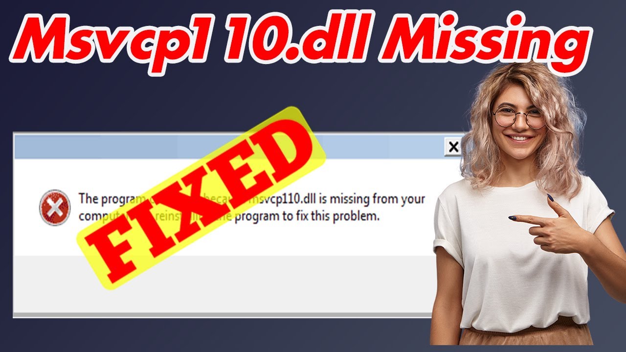 [SOLVED] How To Fix Msvcp110.dll Missing Error (100% Working) - YouTube