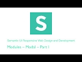 Semantic UI: Modules – Modal – Part I